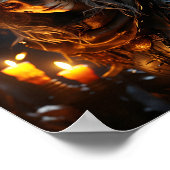 Mooie Jonge Halloween Heks Geweldige Portret Poster (Hoek)