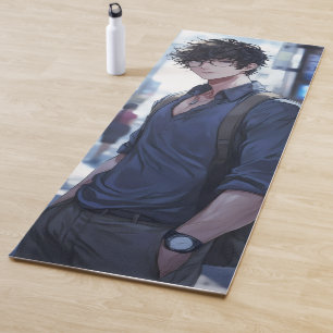 Mooie jonge Man anime Yogamat