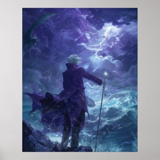Mooie jonge Man Portret Poster (Voorkant)