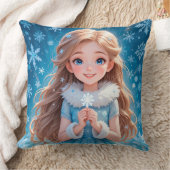 Mooie jonge sneeuwmaagd kussen (Deken)