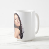 Mooie jonge vrouw koffie Mok (Voorkant rechts)