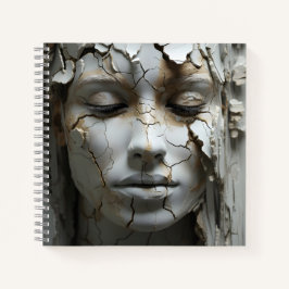 Mooie jonge vrouw Uniek Vrouw Grafische Kunst Notitieboek