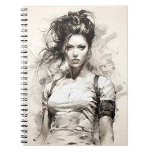 Mooie jonge vrouw Uniek Vrouw NoveltyArt Notitieboek