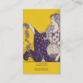 mooie jonge vrouw visitekaartje (Achterkant)