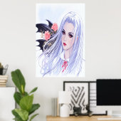 Mooie jongedame | AI Art Poster (Thuiskantoor)