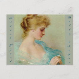 Mooie jongedame, door Albert Lynch, Belle epoque, Briefkaart