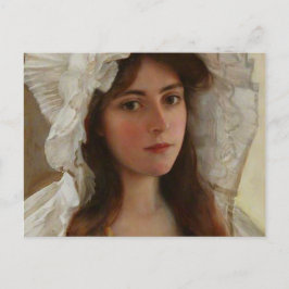 Mooie jongedame van Albert Lynch, kunst Briefkaart