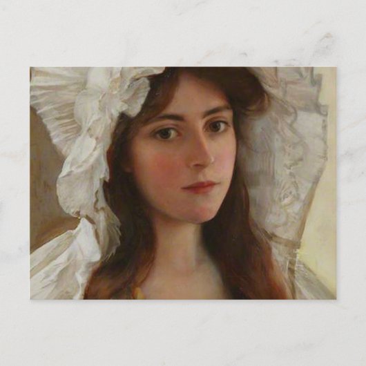 Mooie jongedame van Albert Lynch,  kunst Briefkaart (Voorkant)