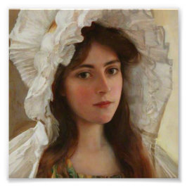 Mooie jongedame van Albert Lynch, kunst Foto Afdruk