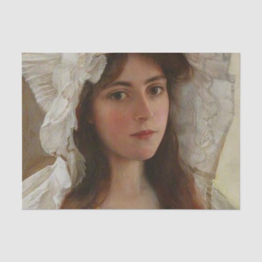 Mooie jongedame van Albert Lynch, kunst Tissuepapier (Voorkant)