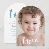 Mooie Jongens 2e Verjaardag Party Photo Arch Kaart (Voorkant / Achterkant)