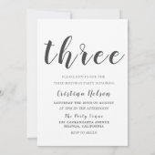 Mooie jongens, 3e verjaardag Foto en script Kaart (Achterkant)