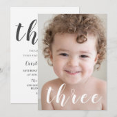 Mooie jongens, 3e verjaardag Foto en script Kaart (Voorkant / Achterkant)