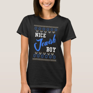 Mooie Joodse jongen Ugly Hanukkah Sweater Chanukah T-shirt