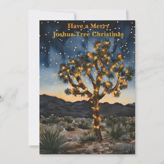 Mooie Joshua Tree kerst Kaart (Voorkant)