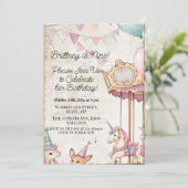 Mooie Journal Page w Animals 9th Birthday Party Kaart (Staand voorkant)