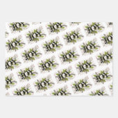 Mooie JOY Winter Botanical, Merry & Bright Inpakpapier Vel (Voorkant)