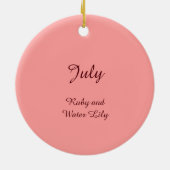 Mooie juli Fairy in Water Lelies Keramisch Ornament (Achterkant)