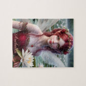 Mooie juli Fairy in Water Lelies Legpuzzel (Horizontaal)