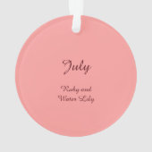 Mooie juli Fairy in Water Lelies Ornament (achterkant)