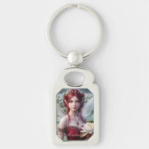 Mooie juli Fairy in Water Lelies Sleutelhanger