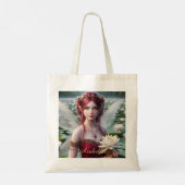 Mooie juli Fairy in Water Lelies Tote Bag (Achterkant)