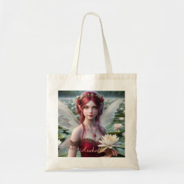 Mooie juli Fairy in Water Lelies Tote Bag