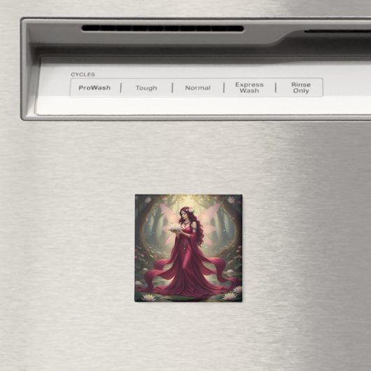 Mooie juli Ruby Fairy Magneet (Insitu (Vaatwasser))