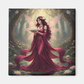 Mooie juli Ruby Fairy Magneet (Voorkant)