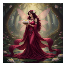 Mooie juli Ruby Fairy Perfect Poster