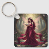 Mooie juli Ruby Fairy Sleutelhanger (Voorkant)