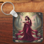 Mooie juli Ruby Fairy Sleutelhanger (Voorkant)