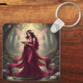Mooie juli Ruby Fairy Sleutelhanger (Achterkant)