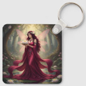 Mooie juli Ruby Fairy Sleutelhanger (Achterkant)