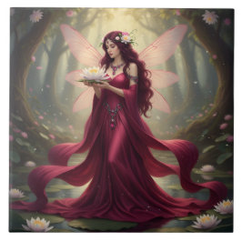 Mooie juli Ruby Fairy Tegeltje