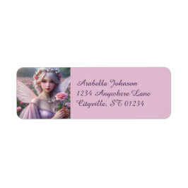 Mooie June Fairy in Roos Etiket