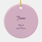 Mooie June Fairy in Roos Keramisch Ornament (Achterkant)