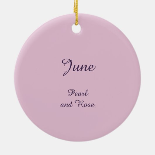 Mooie June Fairy in Roos Keramisch Ornament (Achterkant)