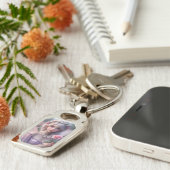 Mooie June Fairy in Roos Sleutelhanger (Zijkant)