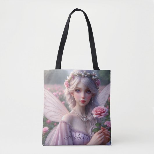 Mooie June Fairy in Roos Tote Bag (Voorkant)