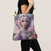 Mooie June Fairy in Roos Tote Bag (Dichtbij)