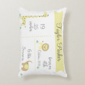 Mooie jungle dieren baby aankondiging kussen (Voorkant(Verticaal))