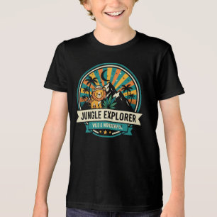 Mooie Jungle Explorer Safari Leeuw Wild Kinder T-s Tri-Blend Shirt