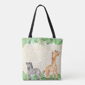 Mooie Jungle Safari Baby Dieren Tote Bag (Achterkant)