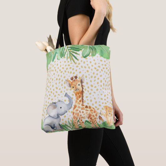 Mooie Jungle Safari Baby Dieren Tote Bag (Dichtbij)