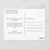 Mooie Jungle Safari Dieren Baby Shower Bedankt Briefkaart (Achterkant)