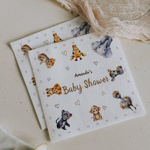 Mooie Jungle Safari Thema Baby Shower Servet