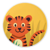Mooie jungle tijger keramische knop (Voorkant)