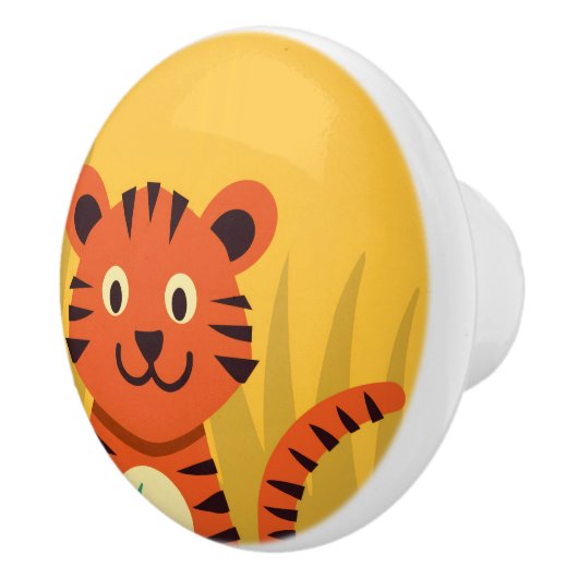 Mooie jungle tijger keramische knop (Rechts)