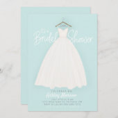 Mooie jurk Bridal/bruiloft douchblauw Kaart (Voorkant / Achterkant)